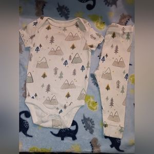 Two-piece short sleeve pajama set